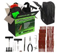 MORRFlate Ultimate 4x4 Tire Plug Kit Heavy Duty Professional Off-Road Tire Repair Kit Includes 50 Vulcanizing Plugs, All-Metal Tools, 4 Replacement Valve Stems, Rip-Away Molle Bag and Accessories