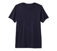 Morris 8 Vintage British Classic car Black Outline Graphic Premium T-Shirt