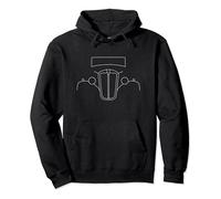 Morris 8 vintage British classic car white outline graphic Pullover Hoodie