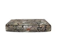 Rosewood x Morris & Co. Acanthus Mattress for Dogs, Large Dog Bed, Khaki, Thickly Padded, Non-Slip Base, Washable, Luxury William Morris Print