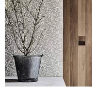 Morris & Co. Acorn Branches Grey Floral Wallpaper
