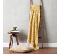 Morris & Co. Acorn Throw - Heritage Faux Mohair Tonal Jacquard Blanket (Gold - 130x170cm)
