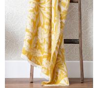 Morris & Co. Acorn Throw - Heritage Faux Mohair Tonal Jacquard Blanket (Gold - 130x170cm)
