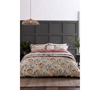 Morris & Co Artichoke Cover Set Double Dove Grey & Wine