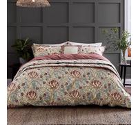 Morris & Co Artichoke Cover Set Double Dove Grey & Wine