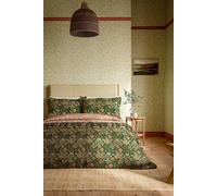 Morris & Co 'compton' Cotton Duvet Cover Set In Green Green Super King