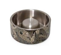 Morris & Co Double Walled Slow Feeder Dog Food & Water Bowl Acanthus Print