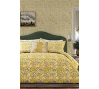 Morris & Co 'elmcote' Cotton Duvet Cover Set In Yellow Yellow Double