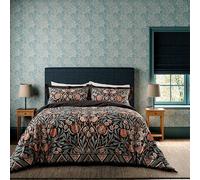 Morris & Co for V&A Olive & Rose Duvet Cover Set Indigo & Blush