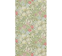 Morris & Co. Golden Lilies on Green Floral Wallpaper