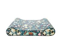 Rosewood x Morris & Co. Golden Lily Reclining Mattress - Luxury Memory Foam Dog Bed with Iconic William Morris Print, Washable Cover, Scratch-Resistant Fabric - Premium Comfort for Small Dogs