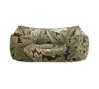 Rosewood x Morris & Co. Acanthus Box Bed for Dogs, Large Dog Bed, Khaki, Padded Sides, Non-Slip Base, Washable, Luxury William Morris Print