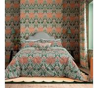 Morris & Co 'helena' Cotton Duvet Cover Set In Teal Teal Single