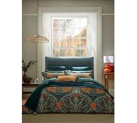 Morris & Co Honeysuckle & Tulip Cover Set 100% Cotton Mulberry & Teal Purple