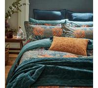 Morris & Co Honeysuckle & Tulip Super Kingsize Duvet Cover Set, Mulberry & Teal