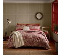 Morris & Co Larkspur Duvet Cover Set Crimson Red