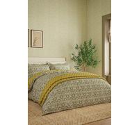 Morris & Co 'little Chintz' Cotton Percale Duvet Cover Set In Green Green King