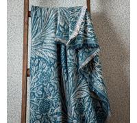 Marigold Woven Faux Mohair Throw Indigo