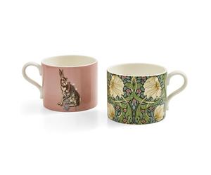 Morris & co MCOF8726-XG Spode Pimpernel and Forest Hare 0.34L Mugs Boxed Set of 2, Porcelain