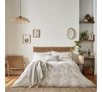 Morris & Co Pure Strawberry Thief Embroidery Duvet Cover Silver/White