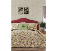 Morris & Co 'Rose' Cotton Duvet Cover Set | Size: Double