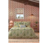 Morris & Co Sage & Citrus Hyacinth 100% Cotton Percale 200 Thread Count Duvet Cover Set Indigo