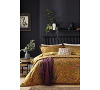 Morris & Co 'Seasons By May' Cotton Percale Duvet Cover Set in Mustard | Size: King Morris & Co Mustard King