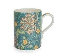 Morris & Co 12oz Coffee Mug with Handle - Seaweed Seaglass | Porcelain - Dishwasher and Microwave Safe | Novelty Cup for Coffee, Tea, Hot Choco - Elegant for Brunch, Parties, Breakfast