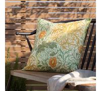 Morris & Co Seaweed Printed Piped Outdoor Cushion in Stone | Size: 50 cm x 50 cm Morris & Co Stone 50 cm x 50 cm