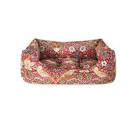 Morris & Co Strawberry Thief Burgundy Medium Square Dog Bed