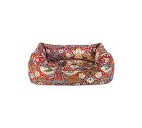 Morris & Co Strawberry Thief Burgundy Small Square Pet Bed