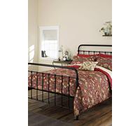 Morris & Co Duvet Cover Set Strawberry Thief Cotton Crimson King