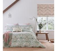 Morris & Co Strawberry Thief Kingsize Duvet Cover Set, Cochineal Pink
