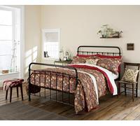Morris & Co Strawberry Thief Single Duvet Cover Set, Crimson