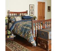 Morris & Co Strawberry Thief Kingsize Duvet Cover Set, Indigo