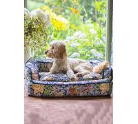 Morris & Co Strawberry Thief Print Pet Sofa - Dark Blue Blue