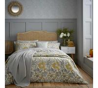 Morris & Co Pink & Rose Kingsize Duvet Cover SET, Grey