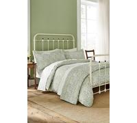 Morris & Co 'Willow Bough Sage' Cotton Percale Duvet Cover Set in Green | Size: Double Morris & Co Green Double
