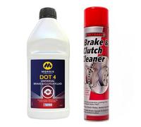 Morris Dot 4 Brake & Clutch Fluid Dot4 1L + Polygard Brake Cleaner 600Ml