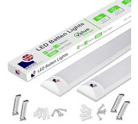 Morris LED Batten Light 6ft - 60W 7200LM, IP20 Grade, 2-Pack 6500K Daylight, High-Efficiency Lighting for Indoor Barns, Workshops, Large Spaces - Value Range