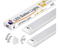 Morris LED Batten Light | LED Strip Light Fitting for Ceiling of Home & Office, Workshop, Garage, Shed Lighting, IP20 1ft 2ft, 3ft, 4ft, 5ft, 6ft [Pack of 2] (6000k, 4FT (120cms))