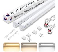 Morris LED Under Cabinet Light Linkable 3 Colours in 1 3000k/4000k/6500k Kitchen Light - UK Plug Included - 288mm, 550mm, 850mm,1150mm (1150mm, 2 Pack)