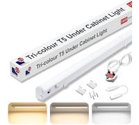 Morris LED Under Cabinet Light Linkable 3 Colours in 1 3000k/4000k/6500k Kitchen Light - UK Plug Included - 288mm, 550mm, 850mm,1150mm (1, 1449mm)
