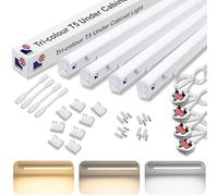 Morris LED Under Cabinet Light Linkable 3 Colours in 1 3000k/4000k/6500k Kitchen Light - UK Plug Included - 288mm, 550mm, 850mm,1150mm (850mm, 4 Pack)