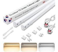 Morris LED Under Cabinet Light Linkable 3 Colours in 1 3000k/4000k/6500k Kitchen Light - UK Plug Included - 288mm, 550mm, 850mm,1150mm (850mm, 2 Pack)