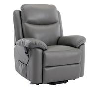 Morris Living The Devon - Mobility Dual Motor Riser Recliner Arm Chair - Grey Genuine Leather