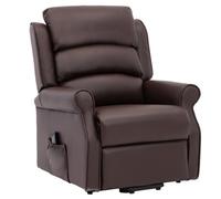 Morris Living The Perth - Dual Motor Riser Recliner Mobility Chair In Brown Plush Faux Leather