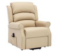 Morris Living The Perth - Dual Motor Riser Recliner Mobility Chair In Cream Plush Faux Leather