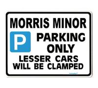 Morris Minor Parking Sign - Gift for 1000 1100 Traveller car models - Size Small or Large