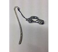 Morris Minor Series 2 (Split Screen “Face Lift”) ref164 3D Pewter Effect Car Emblem On A Pattern Bookmark